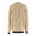 AMI Wool/Cotton Ribbed Cardigan Creme
