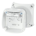 Hensel KF 0402 G Koblingsboks grå, IP66, glassfiber, 2,5 mm² 104x104 mm