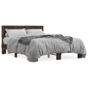  Sengeramme brun eik 120x200 cm konstruert tre og metall 8721102614972