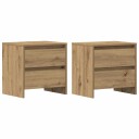  Nattbord 2 stk Artisan Eik 45x34x44,5 cm Konstruert Tre