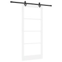 vidaXL Skyvedør med maskinvare sett "ORKDAL" Hvit Solid Tre & Glass