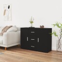 vidaXL Skjenk svart 91x29,5x65 cm konstruert tre