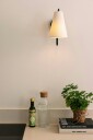 Globen Lighting Lou Vegglampe Bouclé Hvit/ Sort