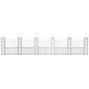 vidaXL Gabionkurv u form galvanisert stål 570x20x100 cm