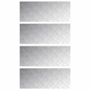  Sjekkplater 4 pcs sølv 100 x 40 cm Aluminium