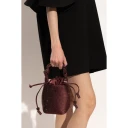 Ganni Bou Bucket Mini Strass   Burgundy   ONE SIZE