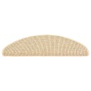 vidaXL Selvklebende trappematter sisal-utseende 15 stk 65x21x4cm beige