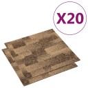  Gulvteppe 20 pcs Brun 50 x 50 cm PP