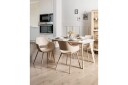 Matsalsstol Beliani Millers set om 4 Beige-Ljust Trä Beige -