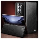 Samsung Galaxy Z Fold5 Qialino Classic Lommebok-deksel I Lær Svart