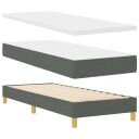  Box Spring Seng med Madrass i Mørk Grå 80x200 cm Stoff