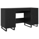  Skrivebord med hylle Svart eik 140 x 50 x 75 cm Konstruert tre