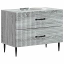  Nattbordskap Grå sonoma 62 x 34,5 x 47,5 cm Konstruert tre