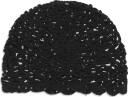 SUI AVA Crochet Sequin Hat   Black   ONE SIZE