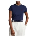 Polo Ralph Lauren Klassisk Marineblå T-skjorte i Bomullsjersey, L