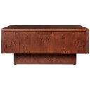 Ferm Living Burl Salongbord Med Oppbevaring 70x70 cm Mørkbeiset Masurved
