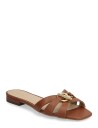 Lauren Ralph Lauren Blaike Nappa Leather Slide Sandal Brown 37.5