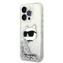 Karl Lagerfeld iPhone 14 Pro Hardcase Glitter Choupette Sølv 6.1"