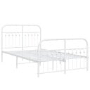  Sengeramme i metall med hode- og fotgavl hvit 120x190 cm 8721102645532