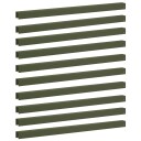 vidaXL Kantprofil til hage 10 stk. 100 x 5 x 5 cm Stål Olivengrønn