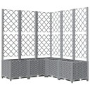 vidaXL Plantekasse med espalier lysegrå 120x120x136 cm PP