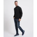 Boss, Herre, Strikkevarer, Svart, 3XL,