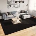 Teppe HUARTE kort luv mykt og vaskbart svart 240x340 cm