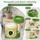 Cwy Liten Skrapestolpe Kattetre Med Plattform Sisal Skrapestolpe Kattehule Og 2 Grønne Kuler