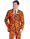 Oppo Orange Tigerstripete Dress til Herre Suitmeister