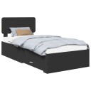  Sengestamme med hodegjerde Svart 75 x 190 cm Konstruert tre