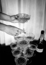 Champagne Glasses Pyramid Plakat Plakat / 40x50cm