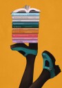 Whimsical Book Lover Feet Plakat / 30x40
