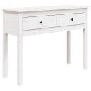 vidaXL Konsollbord hvit 100x35x75 cm heltre furu