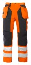 ProJob 6506 Håndverksbukse Kl 2 Oransje/Svart C156