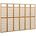 vidaXL Romdeler/espalier 6 paneler heltre gran 242,5x180 cm