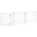  Hundeport Sammenleggbar 6 Paneler Hvit 300 cm Poppeltre 352181
