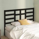 vidaXL Sengegavl svart 146x4x104 cm heltre furu