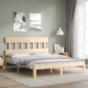 vidaXL Sengeramme med hodegavl 5FT King Size heltre 8720845987718