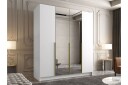 Vadstena Garderobe med Speil 200 cm - Hvit/Gull