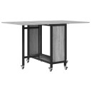 vidaXL Sammenleggbart spisebord med hjul 130 x 80 x 76,5 cm stål PB