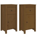 vidaXL Skjenker 2 stk honningbrun 40x35x80 heltre furu