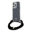Apple Guess iPhone 15 Pro Deksel Crossbody Cord Svart