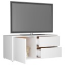 vidaXL TV-benk hvit 80x34x36 cm sponplate