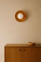 Beylin vegglampe 24 cm rund - Eik Hvit