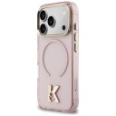 Karl Lagerfeld MagSafe Etui for iPhone 17 Pro med Hodeskallaloggo - Rosa