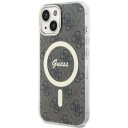 Guess IML 4G MagSafe Deksel til iPhone 15 - Brun