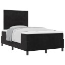  Box Spring Seng med Madrass Svart 120x200 cm Fløyel