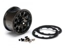 LouiseRC 3309SBCH MT UPHILL 1/10 Black Chrome Beadlock 1/2 Sof