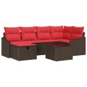 vidaXL Sofa sett med pute med lagring Brun polyrotting