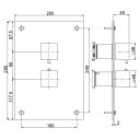 Fima Frontpanel Piazza Dusj Innbygging F4510 20x28,5cm Krom